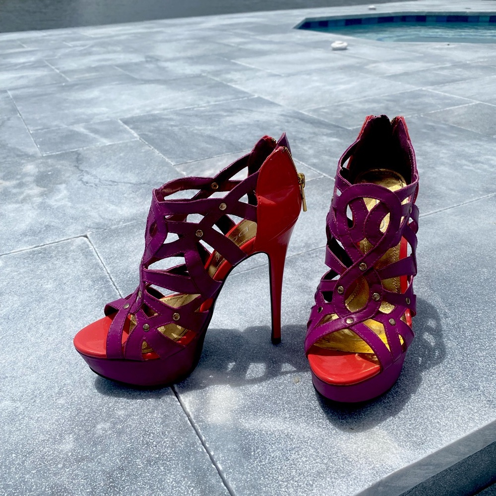 Aldo Coral and Purple Heels